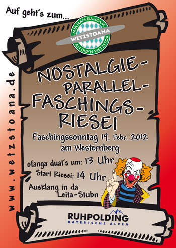 Flyer Faschingssonntag 2012
