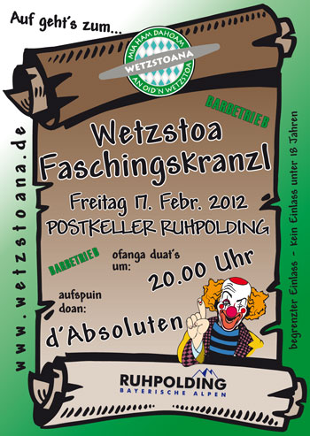 Flyer Faschingskranzl 2012